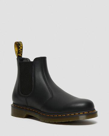 Dr Martens 2976 Nappa Leren Enkellaars Dames Zwart | NL 74JPQ